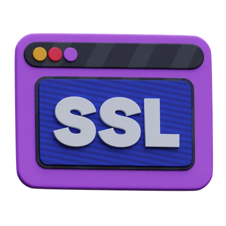 Sitio web ssl  3D Icon