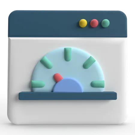 Velocidad del sitio web  3D Icon