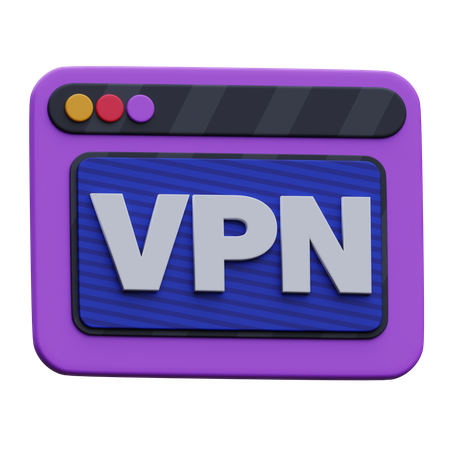 Sitio web vpn  3D Icon