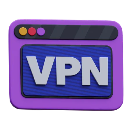 Sitio web vpn  3D Icon