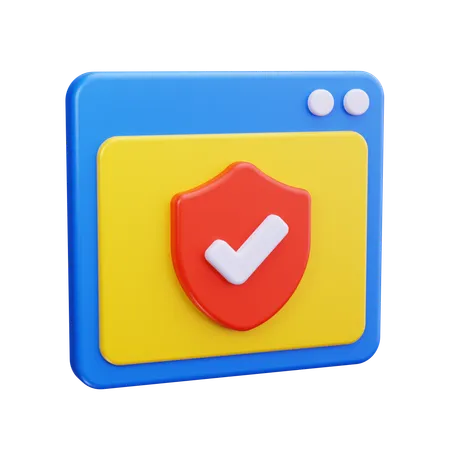 Sito web protetto  3D Icon