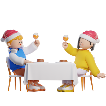 Sitting on Table  3D Illustration