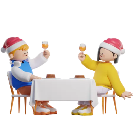 Sitting on Table  3D Illustration