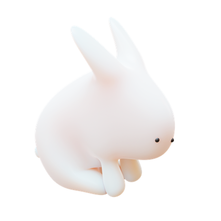 Sitting Rabbit  3D Icon