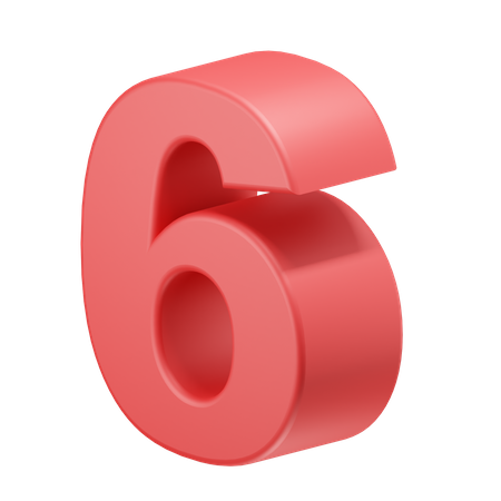 Six  3D Icon