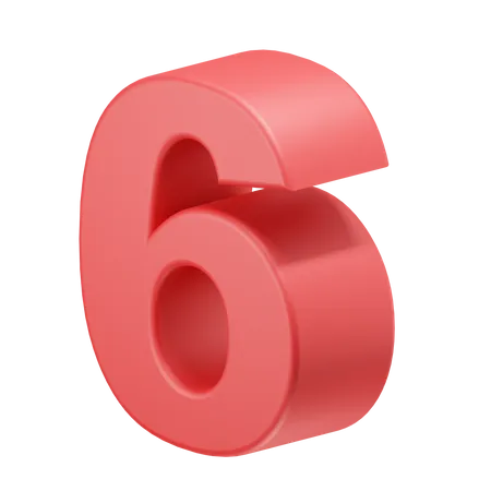 Six  3D Icon