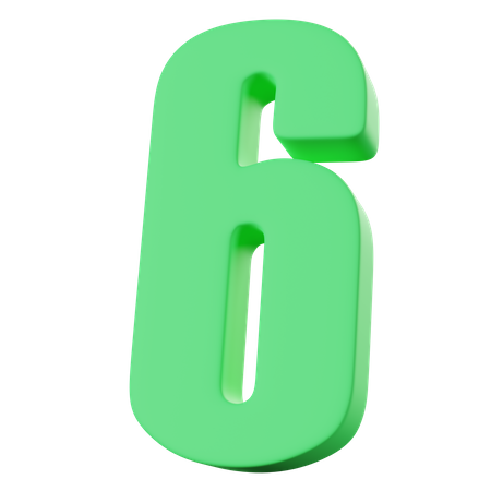 Six  3D Icon