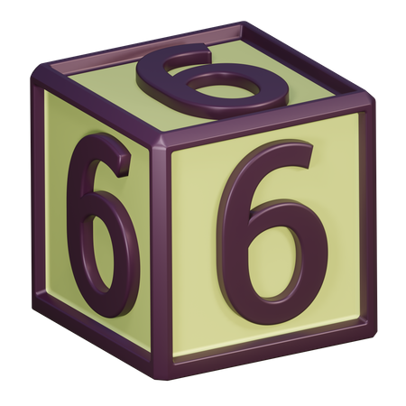 Six  3D Icon