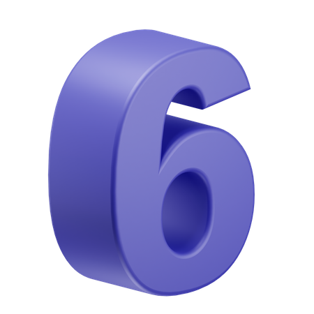 Six  3D Icon