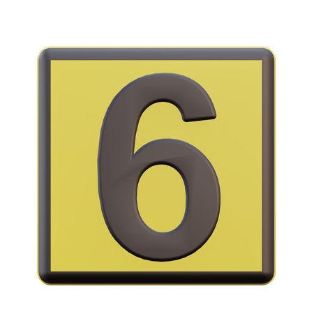 Six  3D Icon