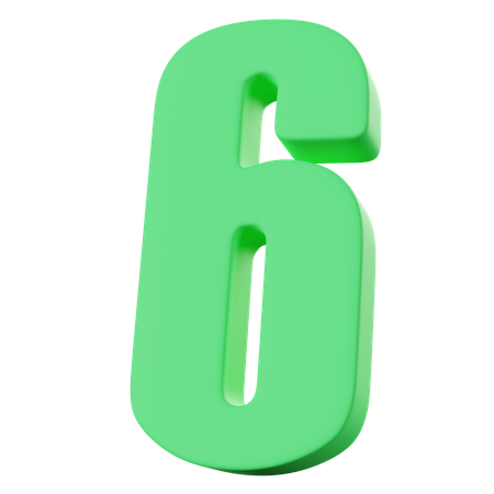 Six  3D Icon