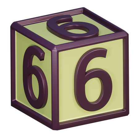 Six  3D Icon