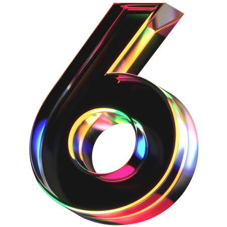 Six Number  3D Icon