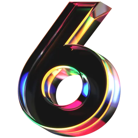 Six Number  3D Icon