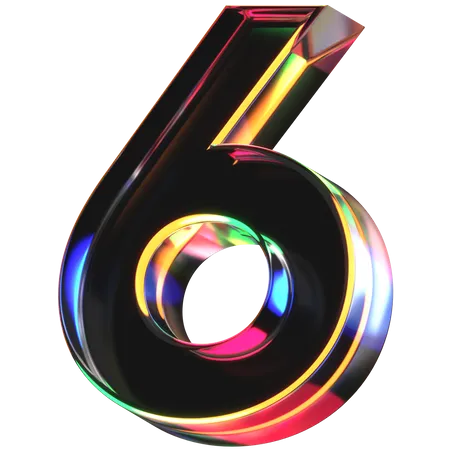 Six Number  3D Icon