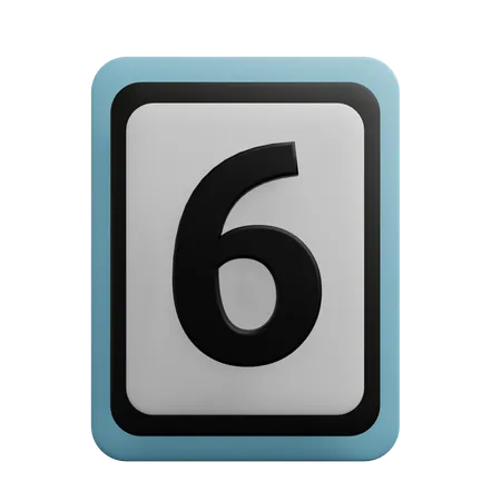 Numéro 6  3D Icon