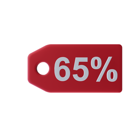 65パーセント  3D Icon