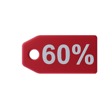 Sixty Percent  3D Icon