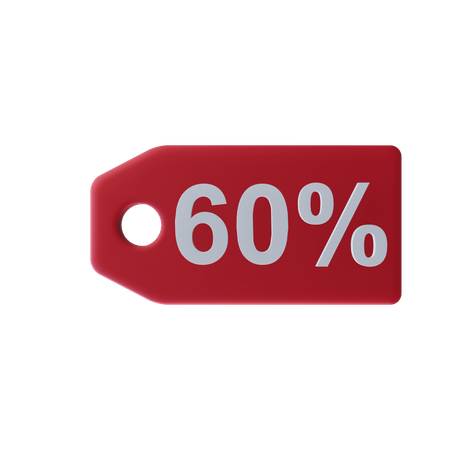 60パーセント  3D Icon