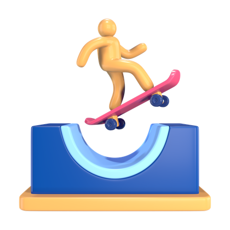Parc de skate  3D Icon