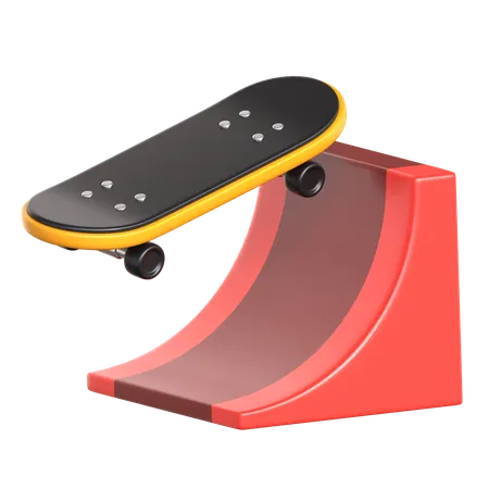 Skateboard 3 D Extreme Sports Icon 3D Icon