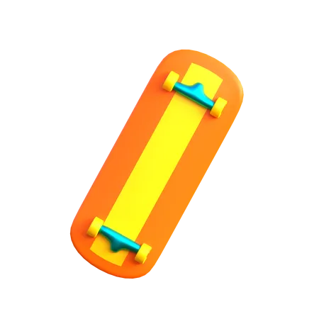 Skateboard 3 D Icon Suitable For Toy And Kids Design 3D Icon