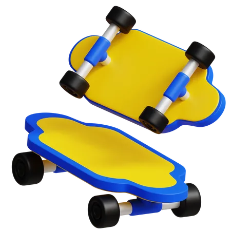 Skateboard Basic  3D Icon