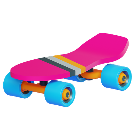 Planche à roulettes rétro  3D Icon