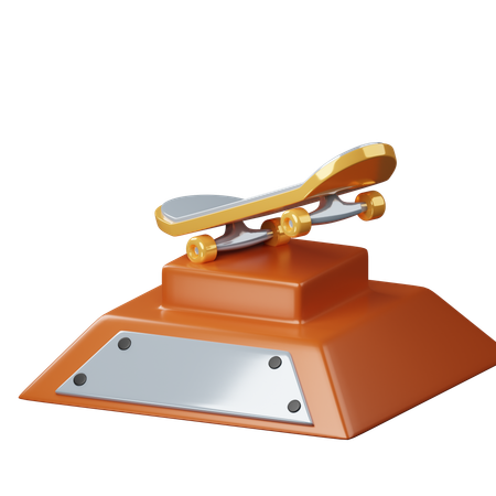 Skateboard Thropy  3D Icon