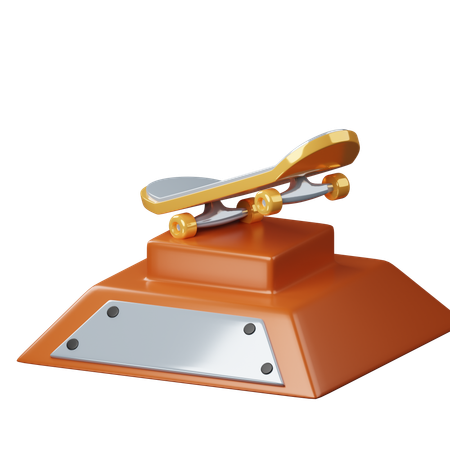 Skateboard-Trophäe  3D Icon