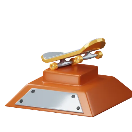 Skateboard-Trophäe  3D Icon