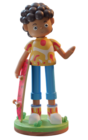 Skateboarder  3D Icon