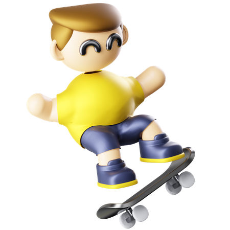 Skateboarding  3D Icon