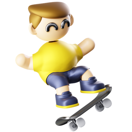Skateboarding  3D Icon
