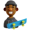 Skateboarding Avatar Icon