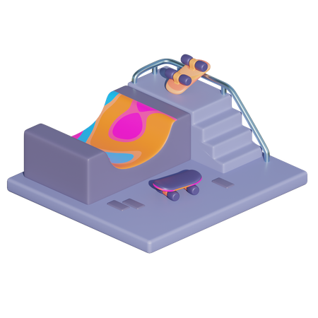 Skatepark  3D Icon