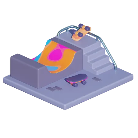 Skatepark  3D Icon