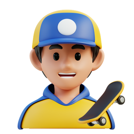 Patinador  3D Icon