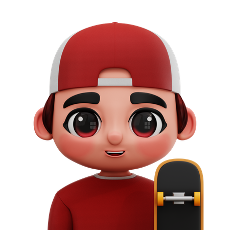 SKATER PLAYER  3D Icon