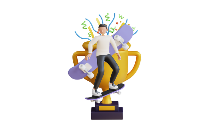 Skating Champion  3D Icon