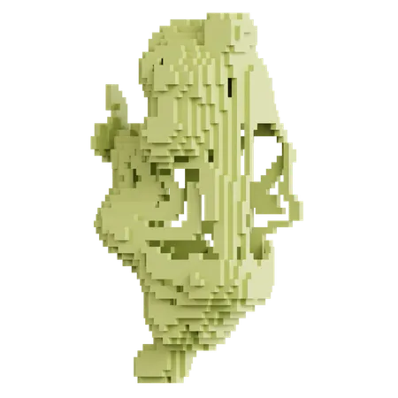 Skeletal Tower Voxel Structure  3D Icon