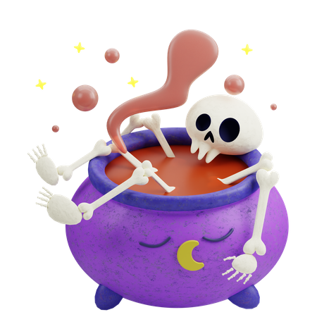 Skeleton Bath 3D Icon