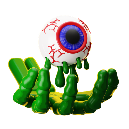 Skeleton Hand With Eye Ball  3D Icon