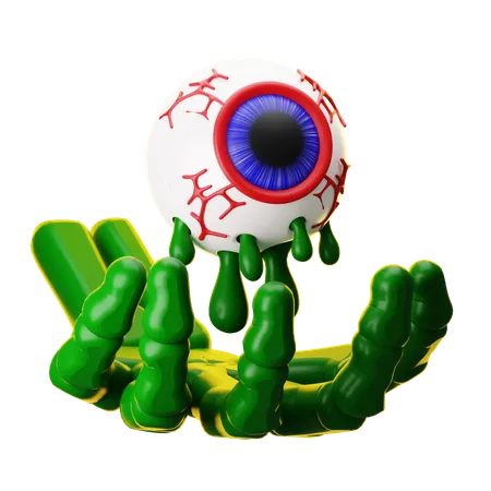 Skeleton Hand With Eye Ball  3D Icon