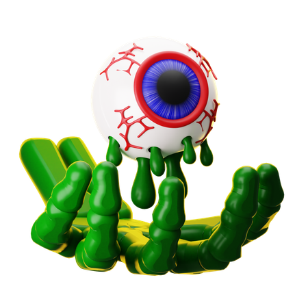 Skeleton Hand With Eye Ball  3D Icon