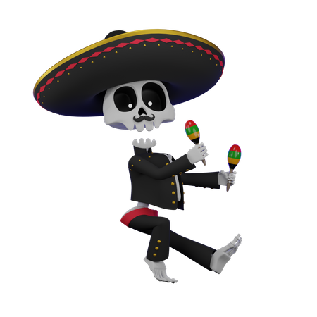 Skeleton Maracas  3D Icon