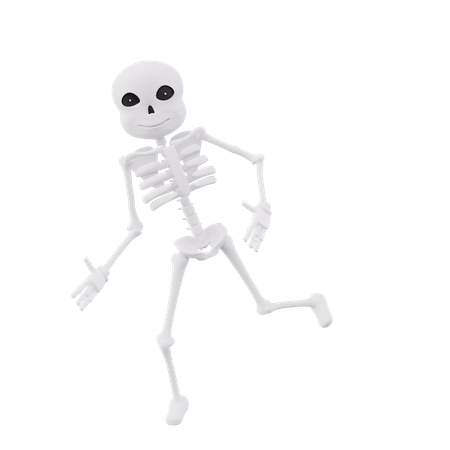 Skeletons giving funny pose 3D Illustration