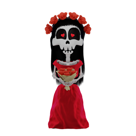 Skelett Katrina  3D Illustration