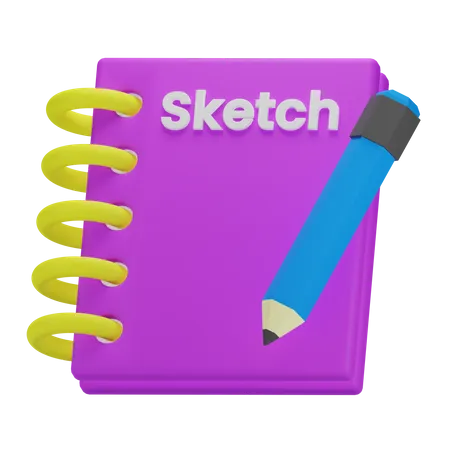 Sketch Book 3 D Design Thinking 3D Icon