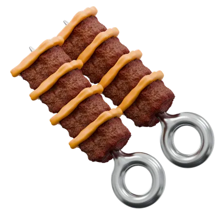 Skewered Meat  3D Icon